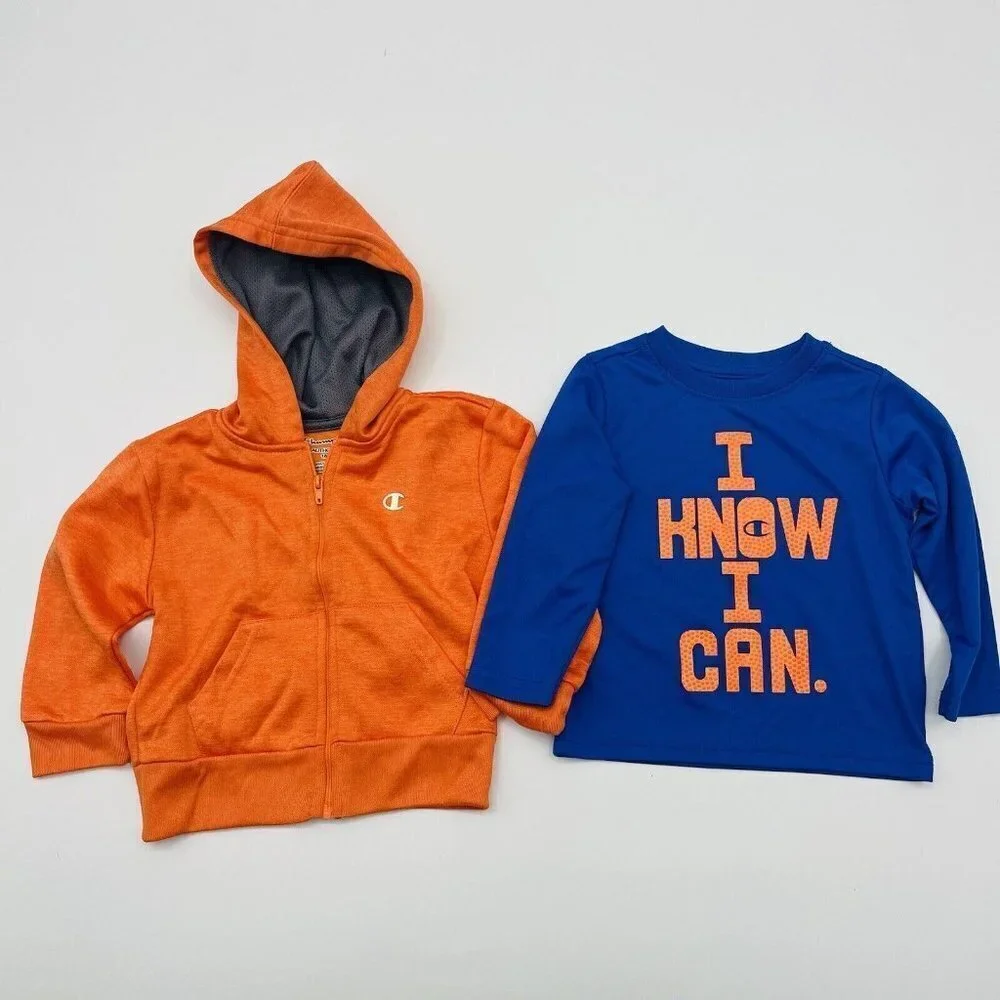 Champion I Know I Can Baby‎ Boys 18M Hooded Sweatshirt & Tee Matching Set 1003